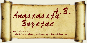 Anastasija Bozejac vizit kartica